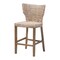 Bali & Pari Enver Modern Bohemian Grey Kubu Rattan and Mahogany Wood Counter Stool 245-13716-ZORO - alternate 1